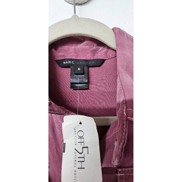MARC JACOBS Long Sleeve Front Pockets Snap Button Up Shirt NWT $170 - Picture 2 of 4